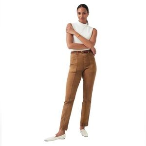 Spanx Stretch Utility Twill Straight Leg Pants in Acorn Size Medium Petite Nwt